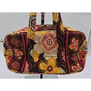 Vera Bradley Floral Quilted Handbag & Clutch Set - Buttercup Pattern Zip Closure
